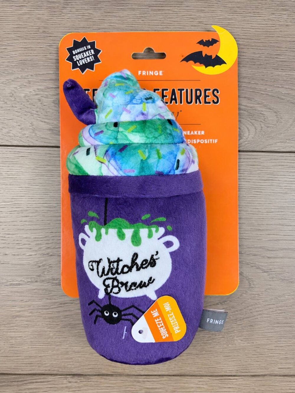 Fringe Studio “Witches Brew” Halloween Dog Toy Plush Squeaker – NWT